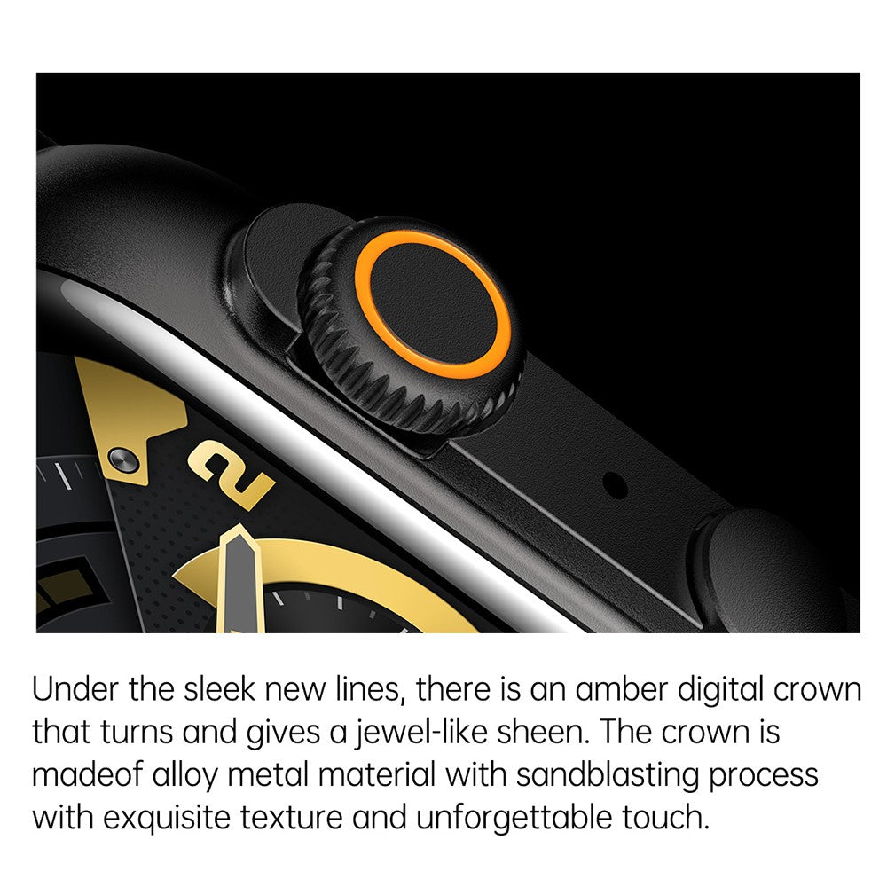 HK95 1.96-inch AMOLED Screen Smart Watch Health Monitoring Bluetooth-compatible Calling Smart Sports Watch