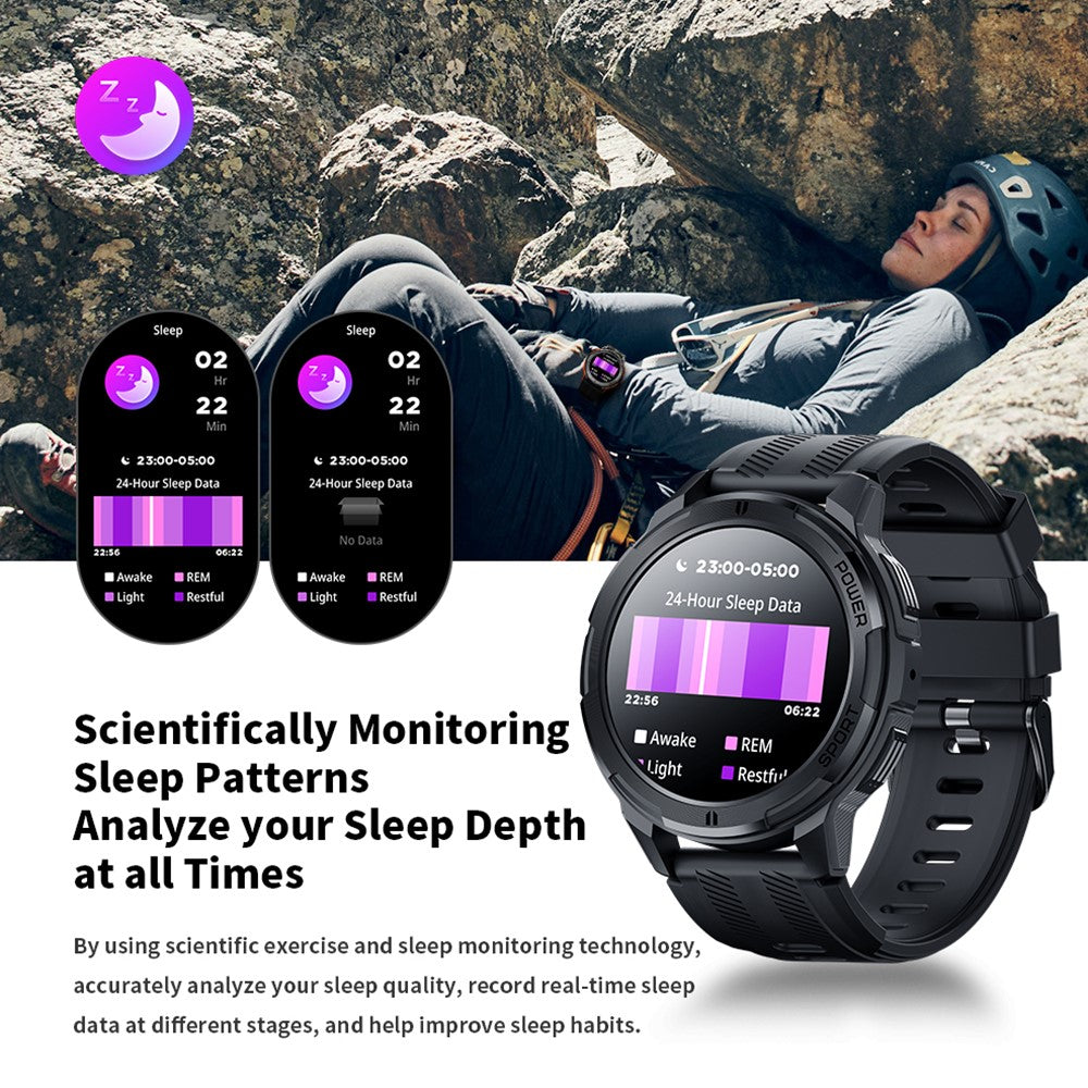 C25 1.43-inch AMOLED Screen Bluetooth-compatible Calling Smart Watch Heart Rate Sleep Monitoring Sports Watch