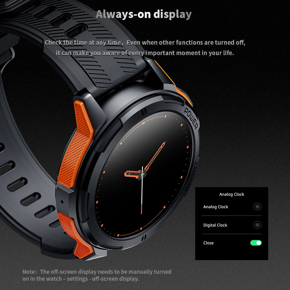 C25 1.43-inch AMOLED Screen Bluetooth-compatible Calling Smart Watch Heart Rate Sleep Monitoring Sports Watch