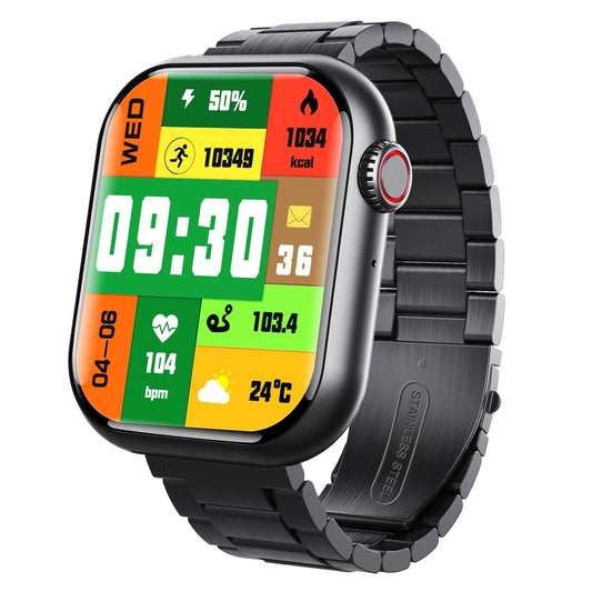 F108 IP67 Waterproof Bluetooth-compatible Call Sports Bracelet Heart Rate Monitor Smart Watch, Three Beads Strap