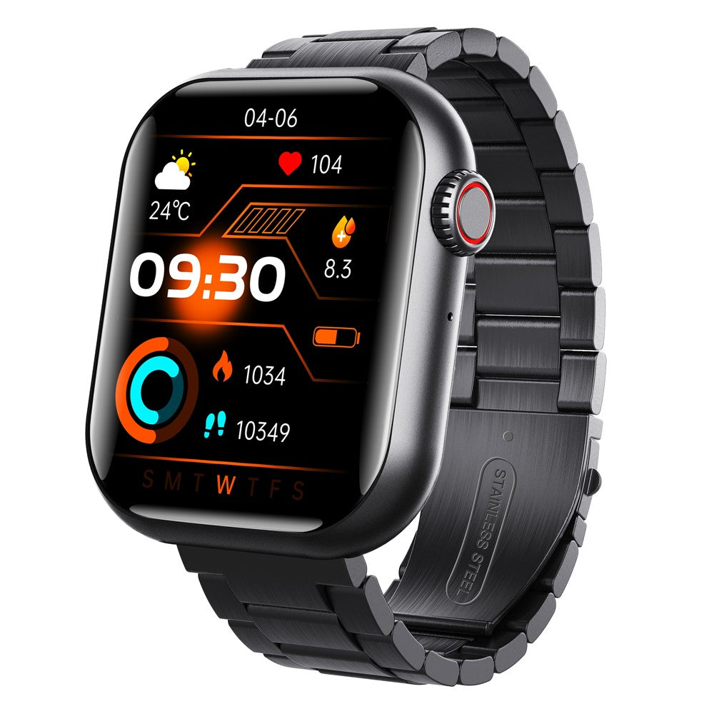 F108 IP67 Waterproof Bluetooth-compatible Call Sports Bracelet Heart Rate Monitor Smart Watch, Three Beads Strap
