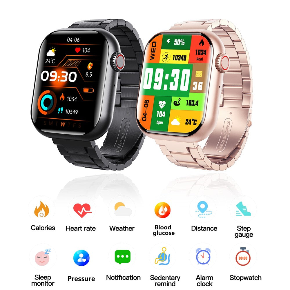 F108 IP67 Waterproof Bluetooth-compatible Call Sports Bracelet Heart Rate Monitor Smart Watch, Three Beads Strap