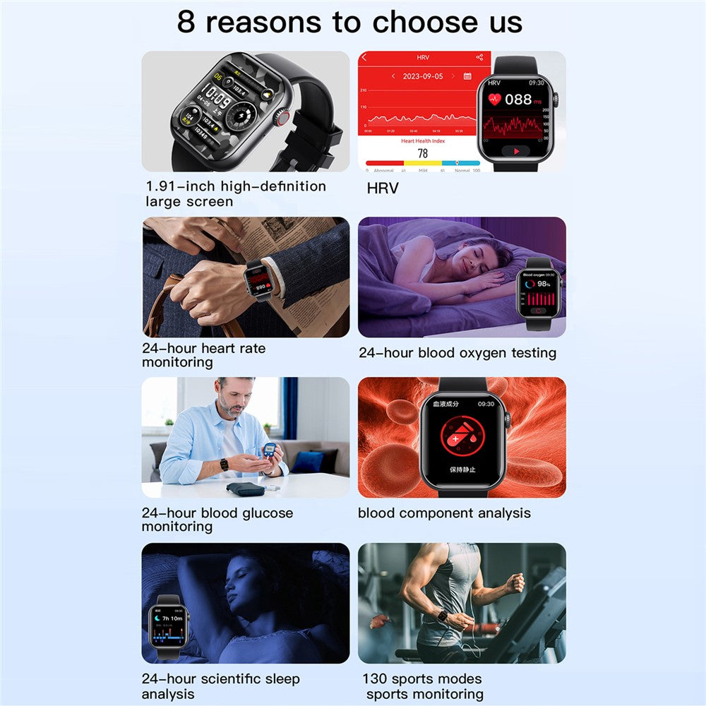 F108 Multiple Sport Modes Bracelet Bluetooth-compatible Call Heart Rate Monitor Smart Watch, Leather Strap