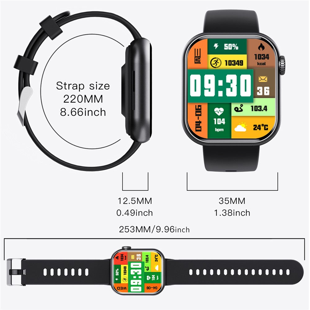 F108 Multiple Sport Modes Bracelet Bluetooth-compatible Call Heart Rate Monitor Smart Watch, Leather Strap