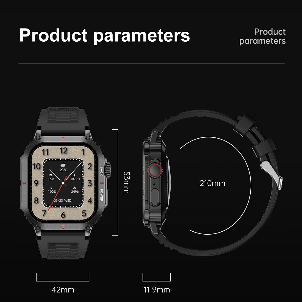 DK66 1.95-inch Multiple Sport Modes Smart Watch Bluetooth-compatible Call Fitness Bracelet