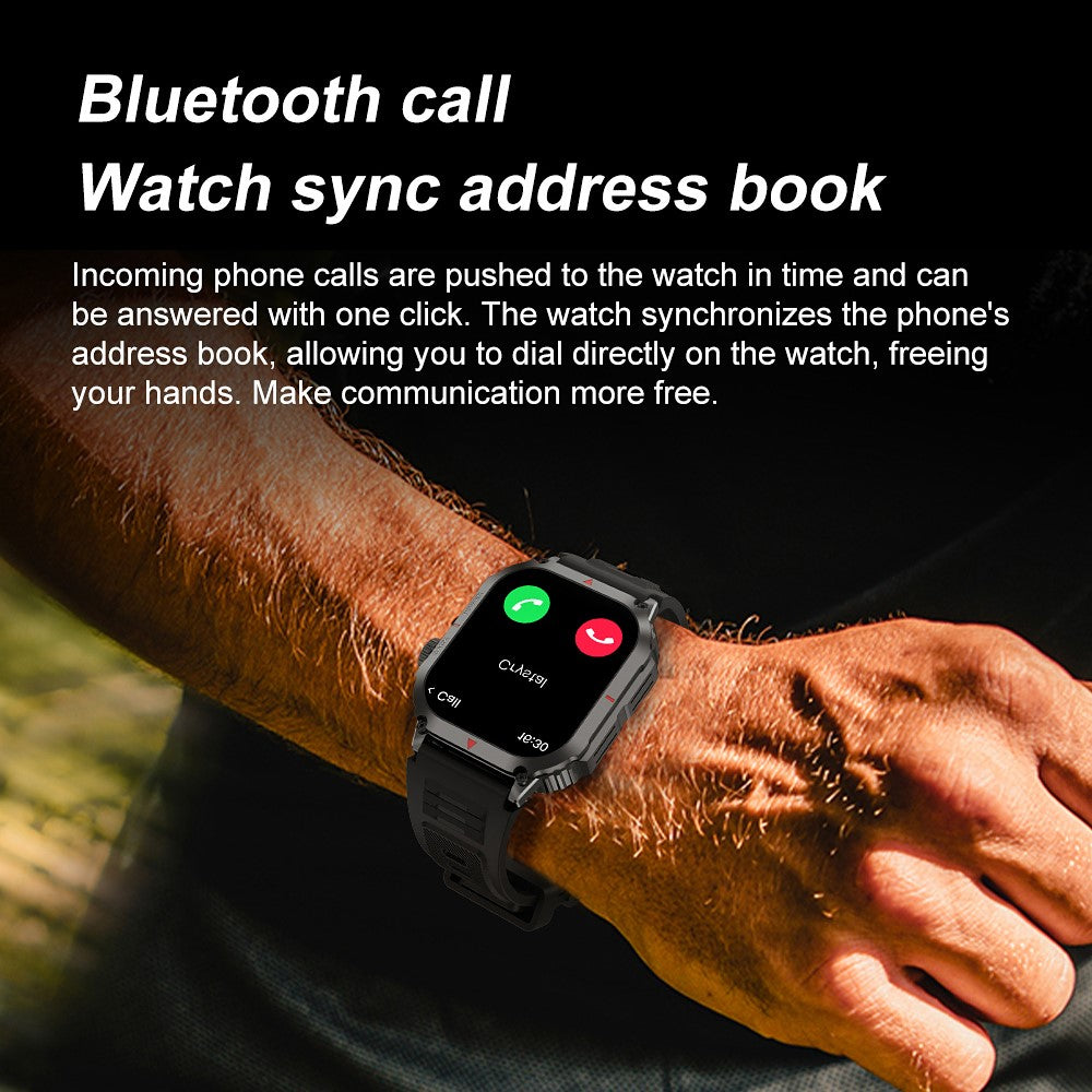 DK66 1.95-inch Multiple Sport Modes Smart Watch Bluetooth-compatible Call Fitness Bracelet