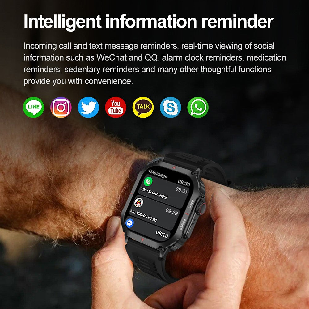 DK66 1.95-inch Multiple Sport Modes Smart Watch Bluetooth-compatible Call Fitness Bracelet