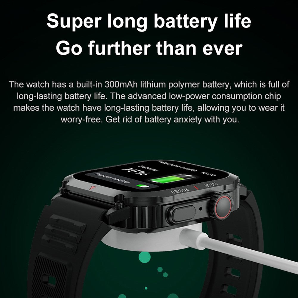 DK66 1.95-inch Multiple Sport Modes Smart Watch Bluetooth-compatible Call Fitness Bracelet