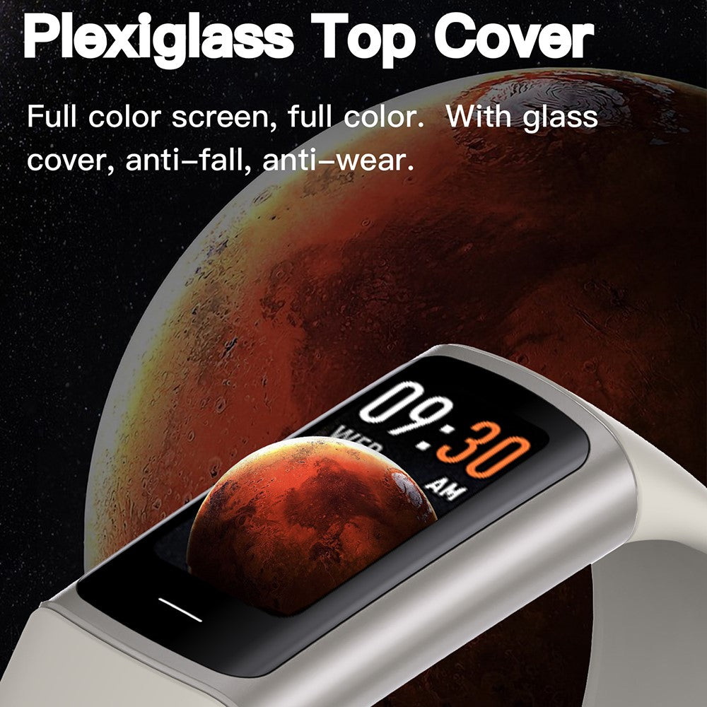 C68L 0.96" Smart Watch with Heart Rate, Temperature Monitoring Message Push Pedometer Sports Bracelet
