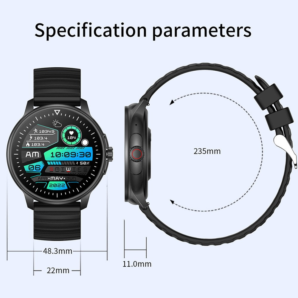 MX45 1.39" Bluetooth-compatible Talk Smart Watch Heart Rate Blood Pressure Health Monitor Sports Bracelet with Encoder