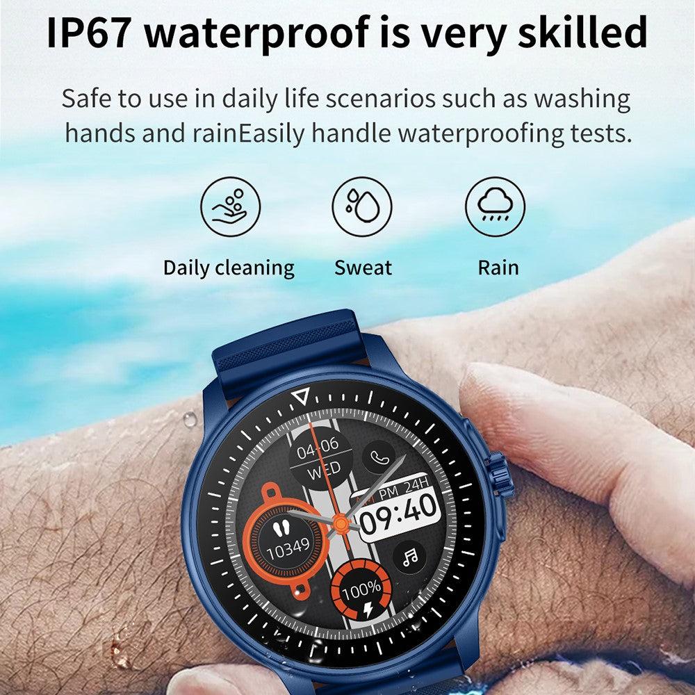 MX45 1.39" Bluetooth-compatible Talk Smart Watch Heart Rate Blood Pressure Health Monitor Sports Bracelet with Encoder