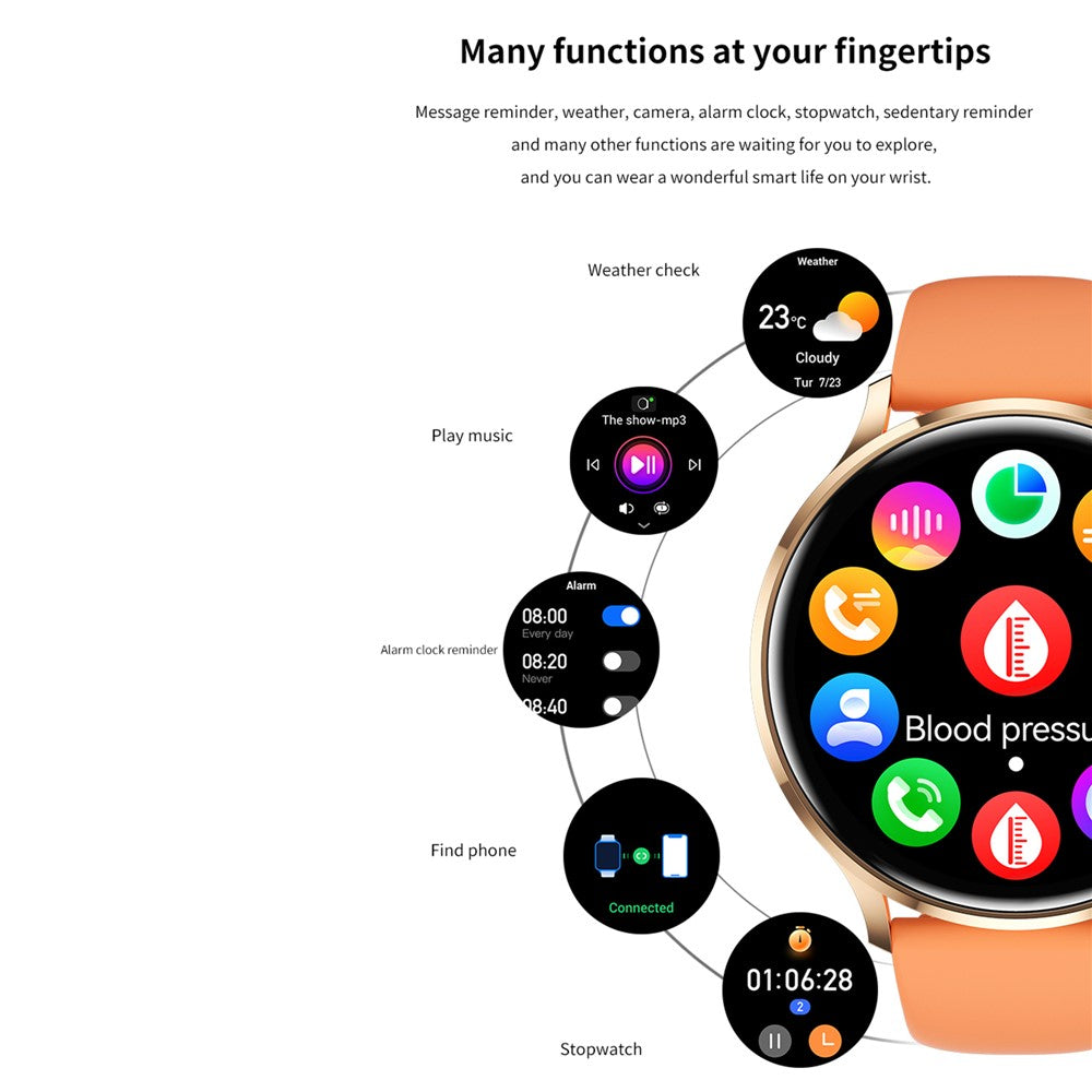 MX40 1.39 inch Bluetooth-compatible Smart Watch Female Menstrual Cycle Health Monitoring Sport Bracelet