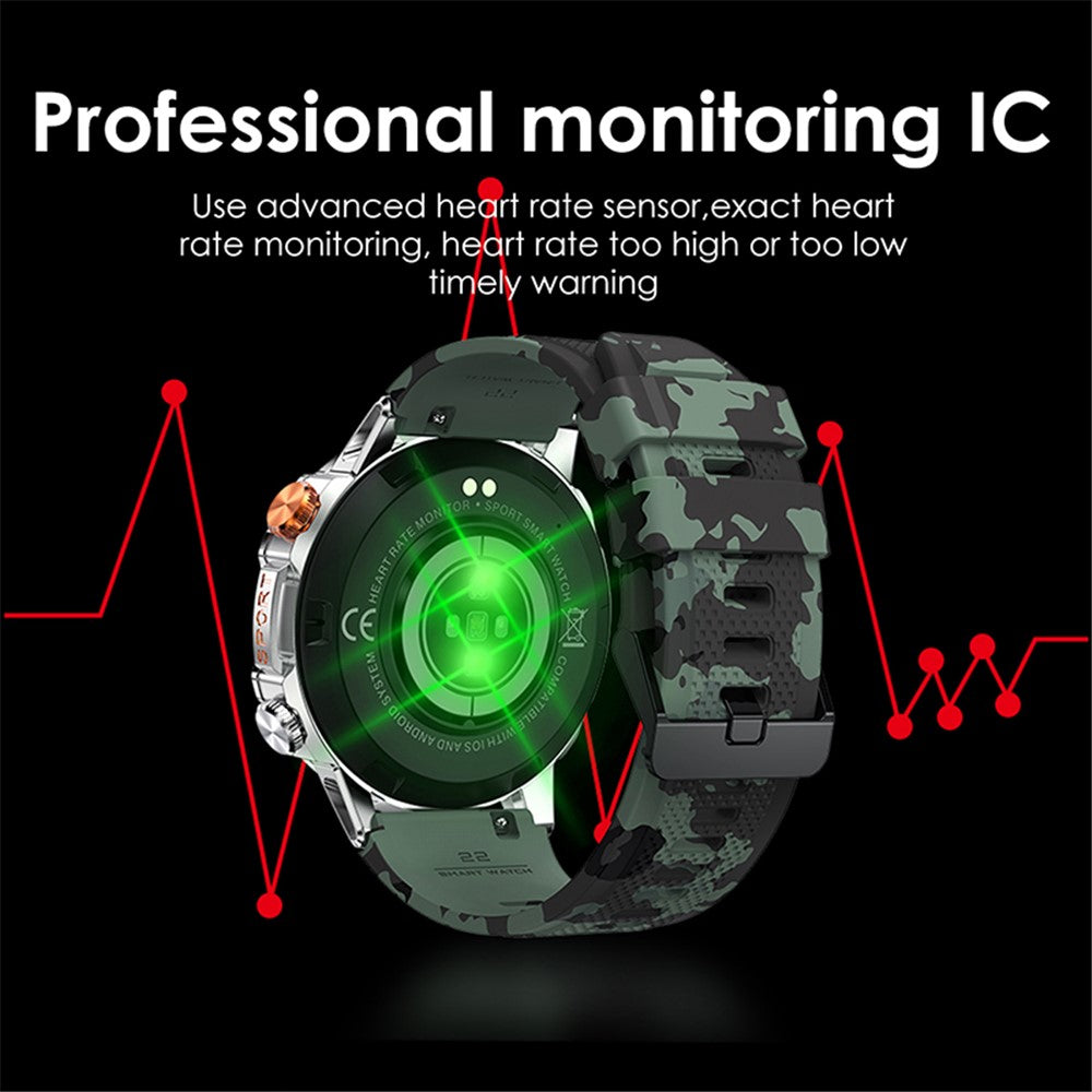 K59 1.43-inch AMOLED Screen Smart Watch for Men Sports Bracelet with Blood Pressure, Heart Rate Monitoring