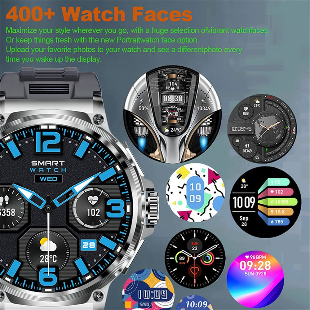 V69 1.85-inch HD Screen Smart Watch IP68 Waterproof Multi-Sports Fitness Watch with Heart Rate Monitoring