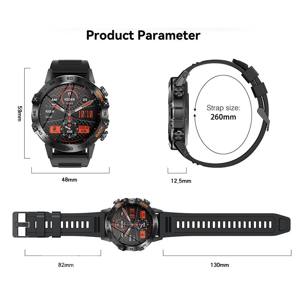 K52 1.39 inch IPS Display Smart Watch Heart Rate Monitor Bluetooth-Compatible Talk Long Standby Sports Bracelet