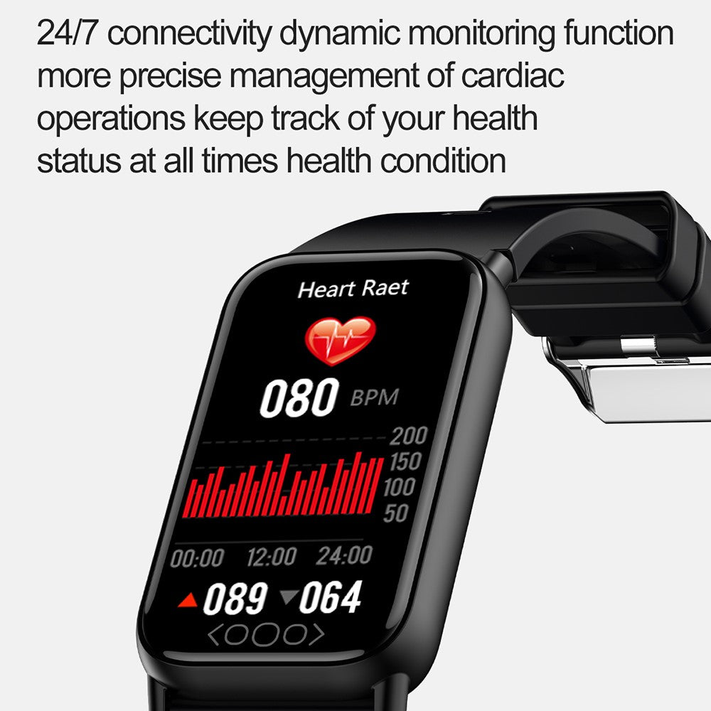 TK72 1.47" Smart Band Multi-Mode Sports Bracelet with Heart Rate Body Temperature Blood Oxygen Monitoring, DeepFit