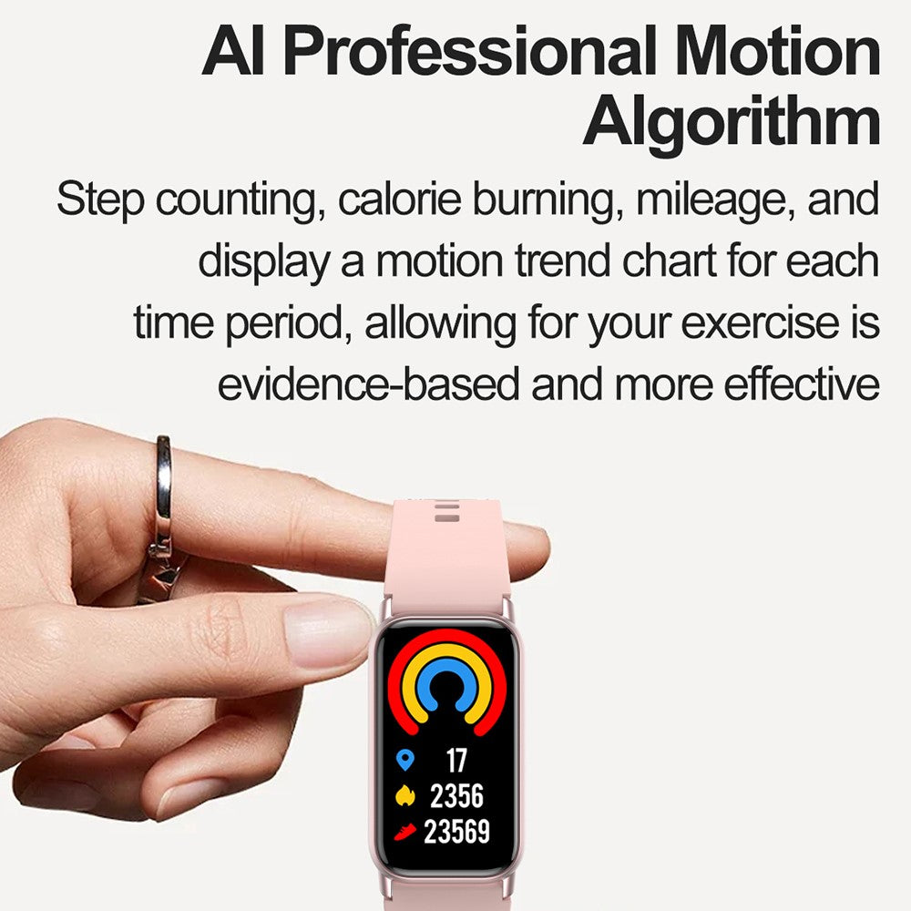 TK72 1.47" Smart Band Multi-Mode Sports Bracelet with Heart Rate Body Temperature Blood Oxygen Monitoring, DeepFit