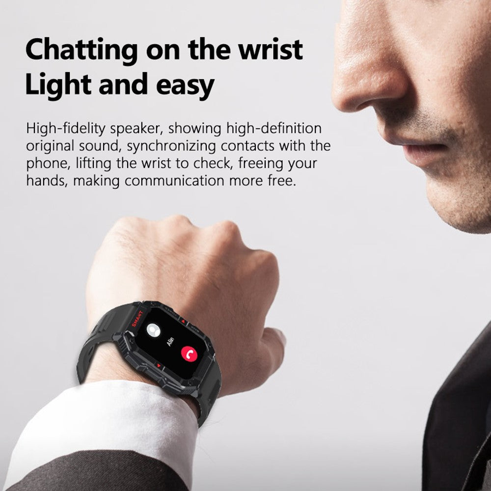 YK01 1.83-inch Outdoor Fitness Wristband Bluetooth-compatible Calling Health Monitor Smart Watch