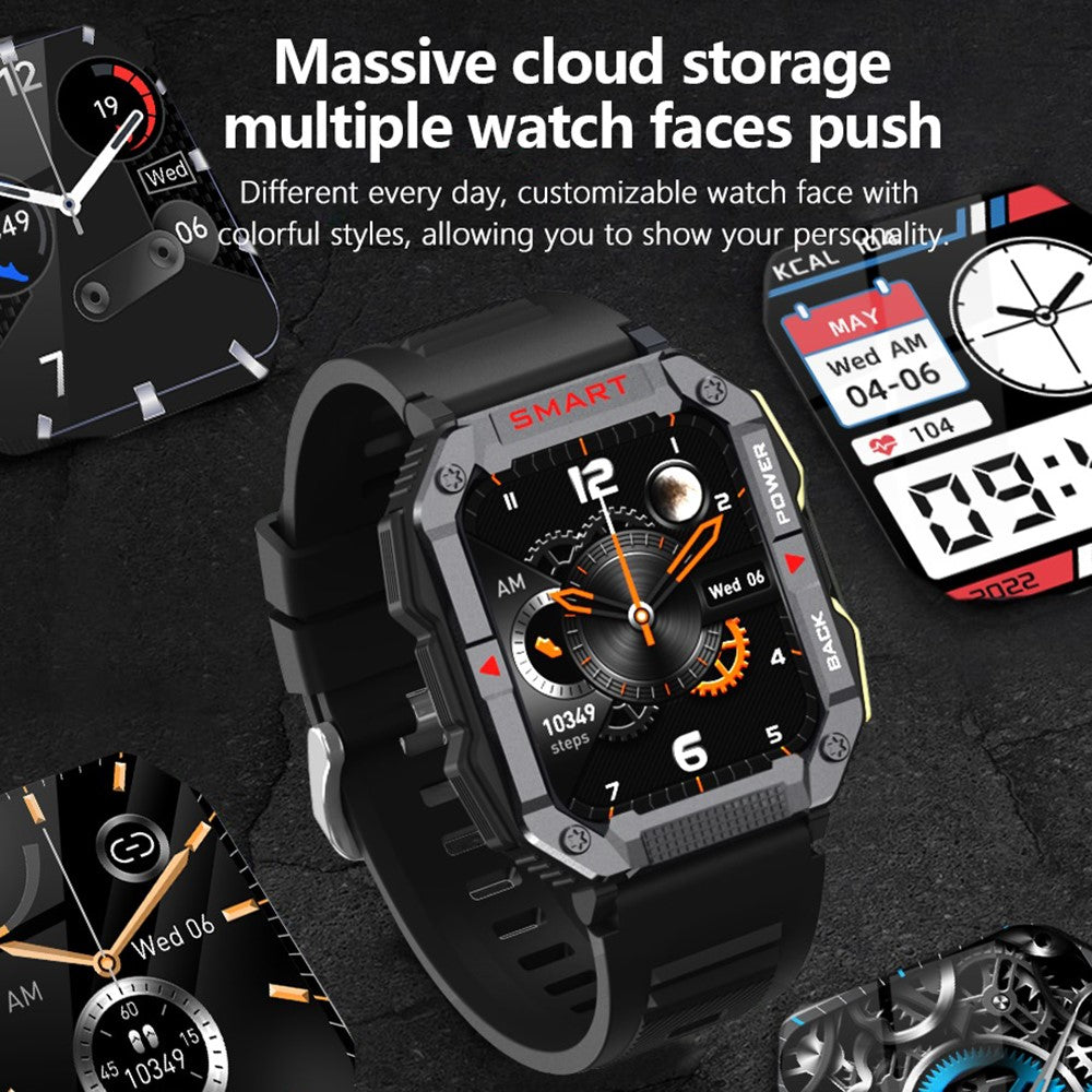 YK01 1.83-inch Outdoor Fitness Wristband Bluetooth-compatible Calling Health Monitor Smart Watch