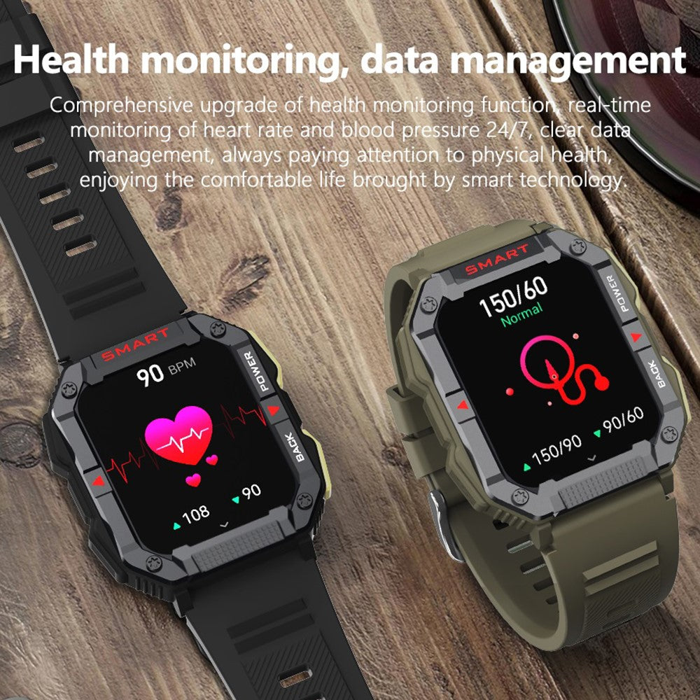 YK01 1.83-inch Outdoor Fitness Wristband Bluetooth-compatible Calling Health Monitor Smart Watch