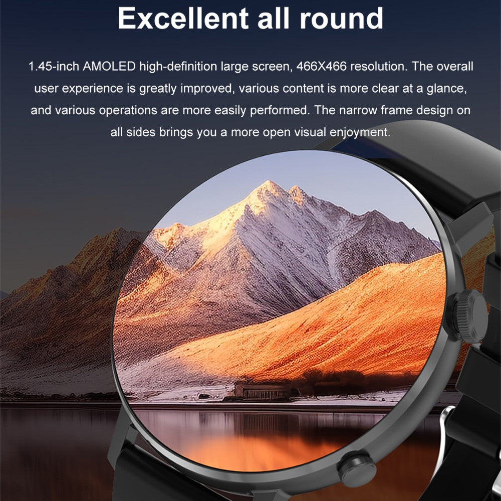 DT88 Max 1.45-inch AMOLED Round Screen Smart Watch Heart Rate Blood Pressure Monitor Sports Bracelet