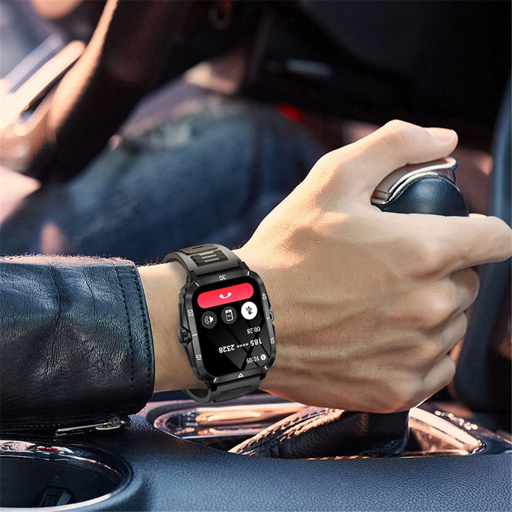 KT71 3ATM Waterproof Outdoor Sports Watch 1.96-inch Screen Bluetooth-compatible Call Smart Bracelet (APP: DaFit)