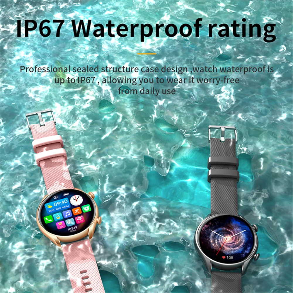 KT60 1.39-inch Fitness Tracker Bluetooth-compatible Call Voice Assistant Waterproof Smart Bracelet