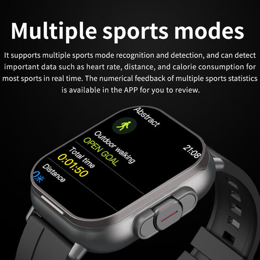 D8 2 in 1 Bluetooth-compatible Earphone Smart Watch Health Monitor Fitness Tracker Wristband, Silicone Strap