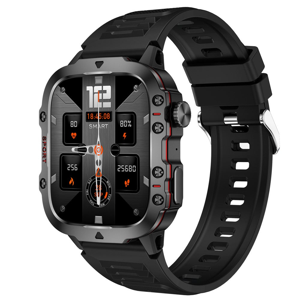 QX11 1.96-inch Display Smart Watch Bluetooth-compatible Talk Outdoor Waterproof Anti-Drop Sports Bracelet for Men