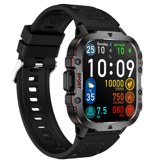QX11 1.96-inch Display Smart Watch Bluetooth-compatible Talk Outdoor Waterproof Anti-Drop Sports Bracelet for Men