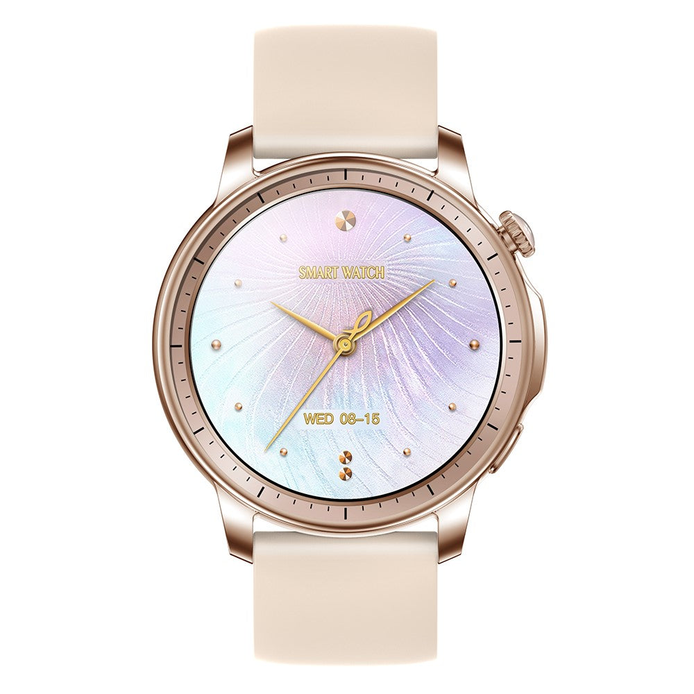 V65 1.32-inch AMOLED Touch Screen Smart Watch Heart Rate Monitor Women Sports Bracelet, Silicone Strap