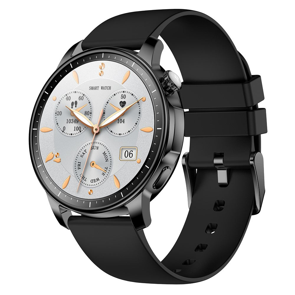 V65 1.32-inch AMOLED Touch Screen Smart Watch Heart Rate Monitor Women Sports Bracelet, Silicone Strap