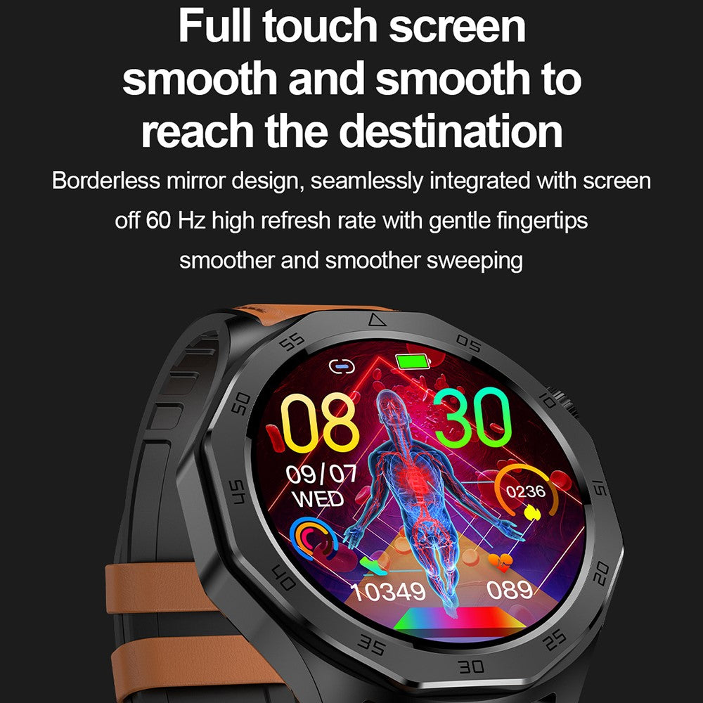 ET480 1.43" Fitness Tracker with ECG Smart Watch, Silicone Strap (APP: Hband)