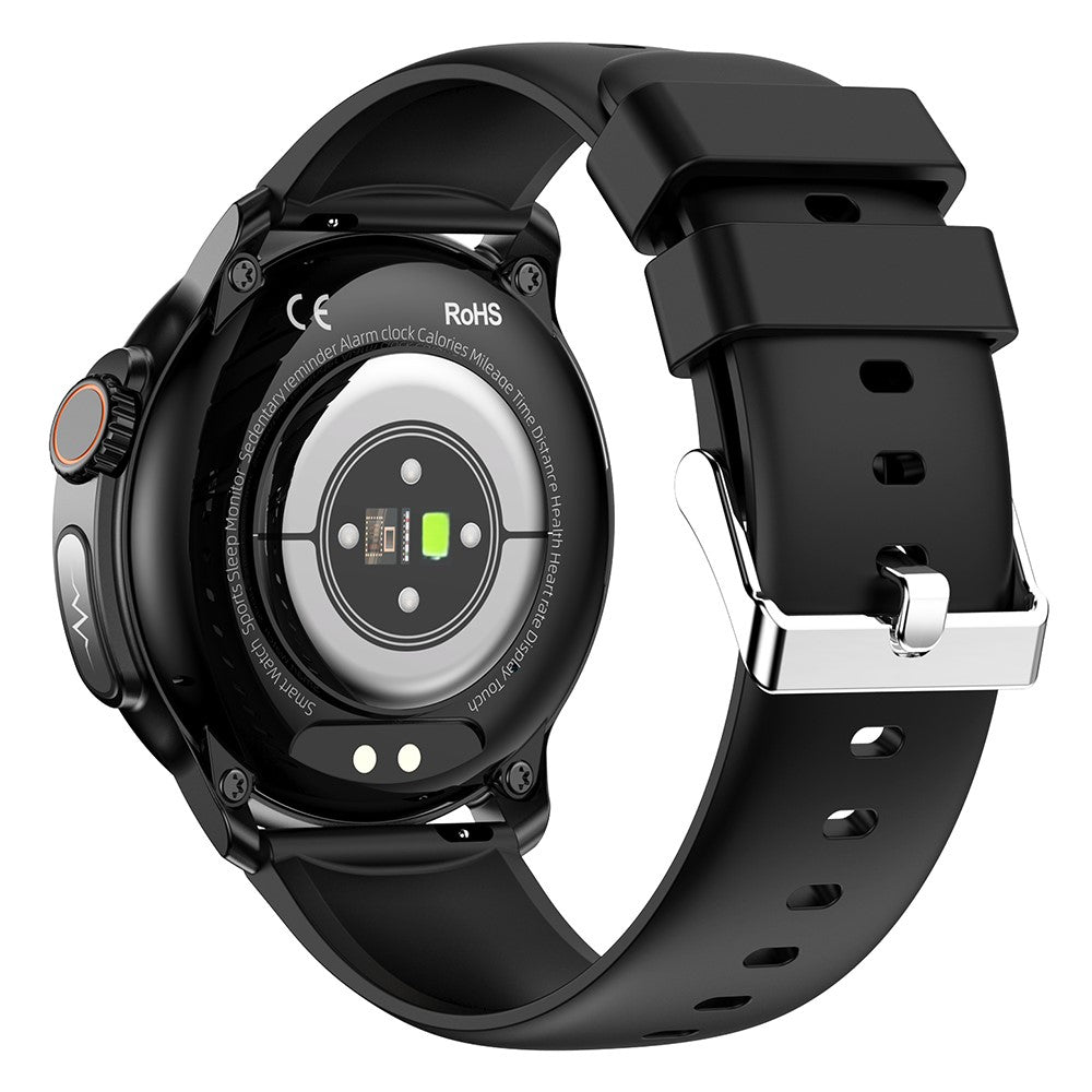 ET481 1.43-inch Fitness Tracker SOS Call ECG Smart Watch, Silicone Strap