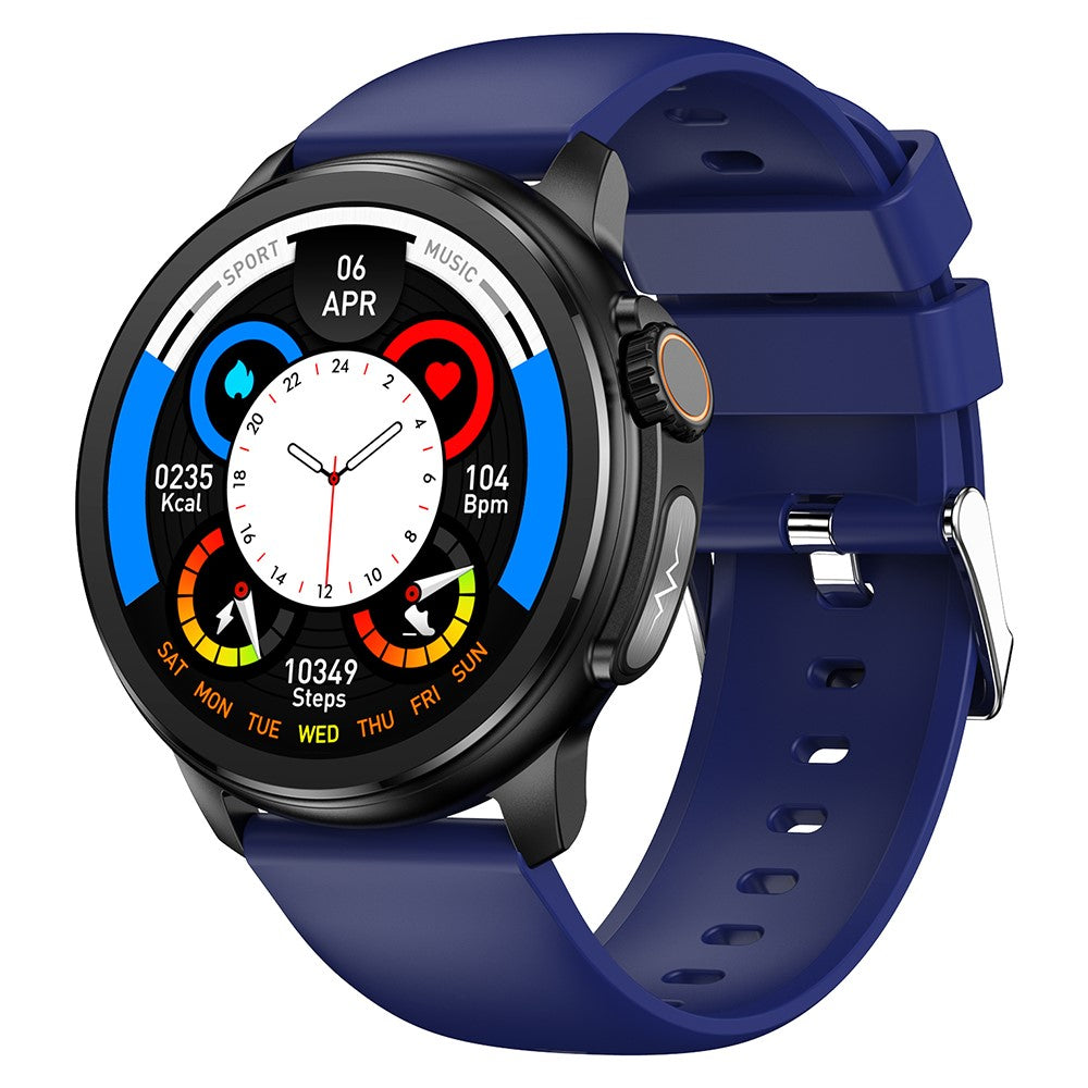 ET481 1.43-inch Fitness Tracker SOS Call ECG Smart Watch, Silicone Strap