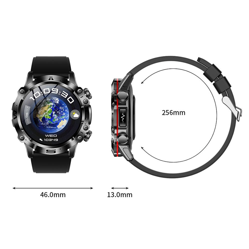 ET482 1.43 Inch AMOLED Screen ECG Smart Watch Bluetooth-Compatible Call Sports Bracelet with Steel Strap