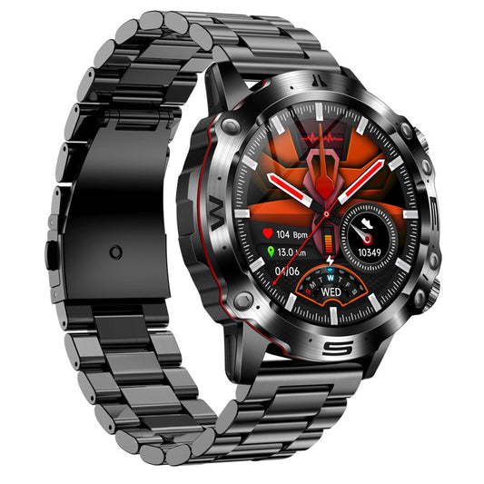 ET482 1.43 Inch AMOLED Screen ECG Smart Watch Bluetooth-Compatible Call Sports Bracelet with Steel Strap