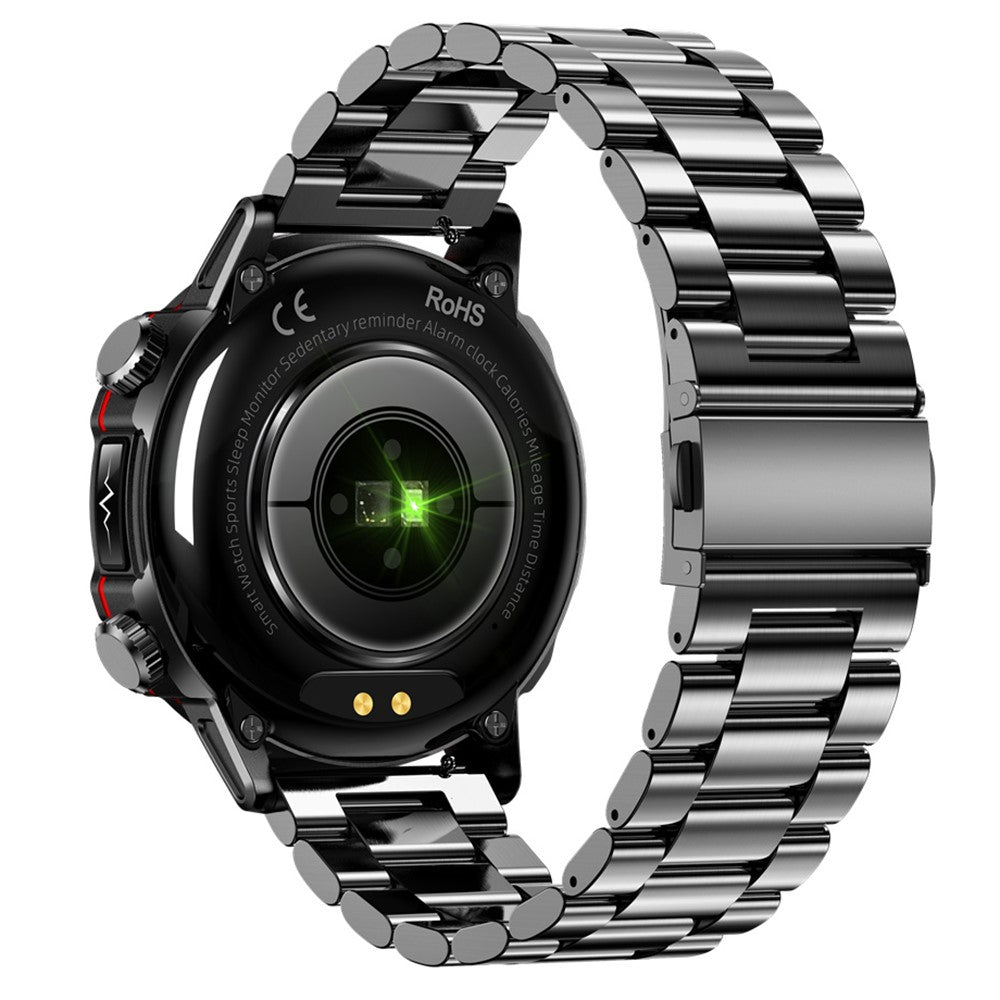 ET482 1.43 Inch AMOLED Screen ECG Smart Watch Bluetooth-Compatible Call Sports Bracelet with Steel Strap