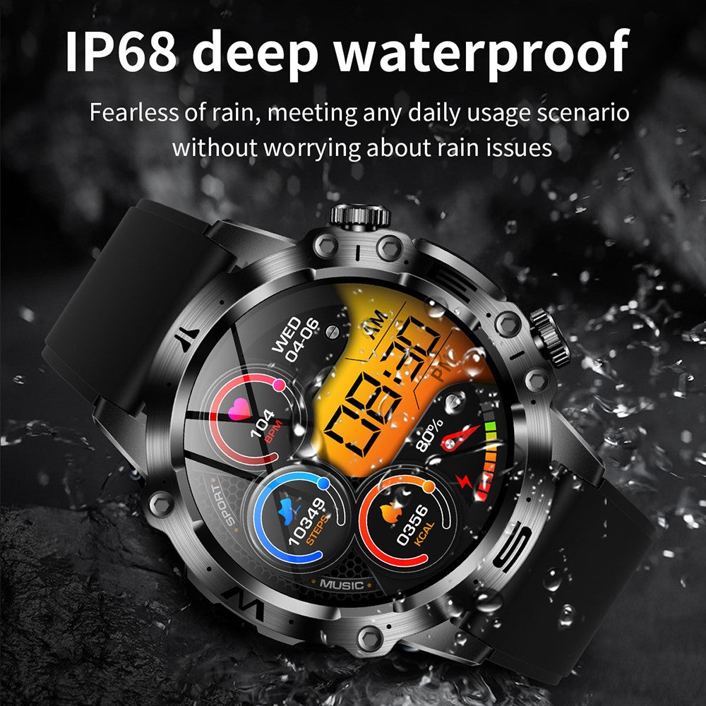 ET482 1.43 Inch AMOLED Screen ECG Smart Watch Bluetooth-Compatible Call Sports Bracelet with Steel Strap