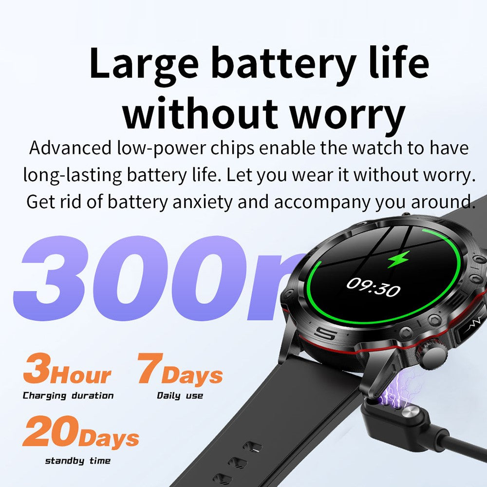 ET482 1.43 Inch AMOLED Screen ECG Smart Watch Bluetooth-Compatible Call Sports Bracelet with Steel Strap