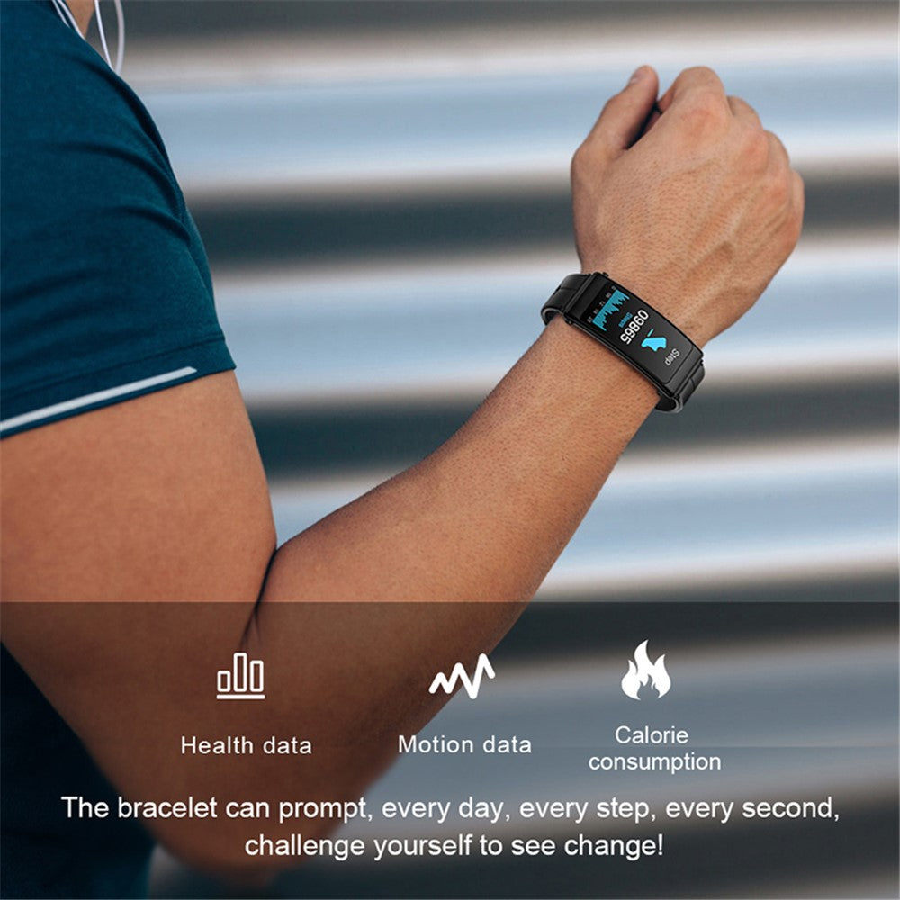 K13 2-in-1 Smart Watch Bluetooth-compatible Earphone Health Monitor Sports Bracelet, Silicone Strap