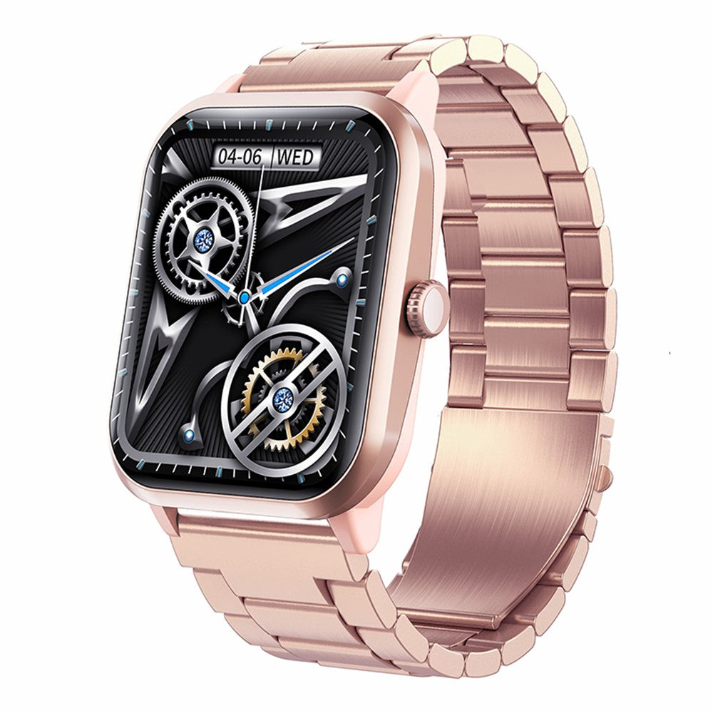 F33 IP67 1.91-inch Smart Watch Blood Sugar Heart Rate Monitor, Steel Strap