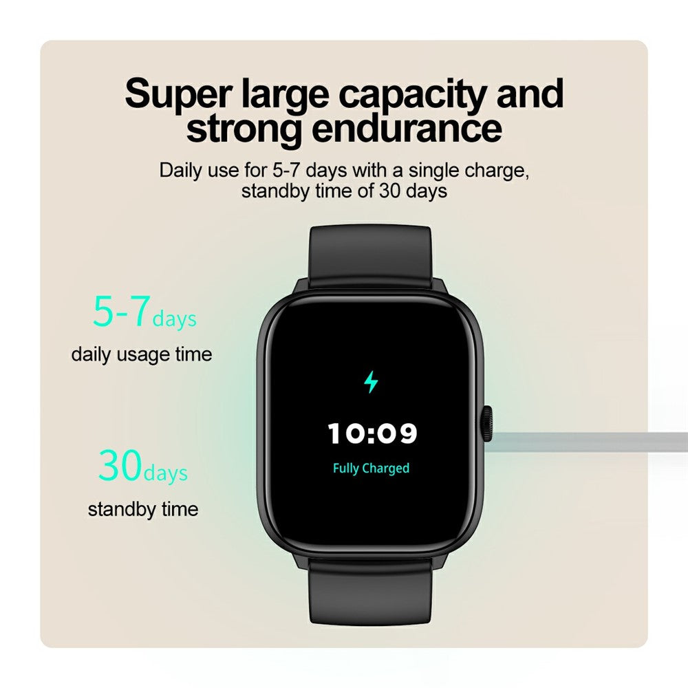 T22 2.06" AMOLED Screen Smart Watch with Bluetooth-compatible Calling, Encoder, Multi-Mode Sports