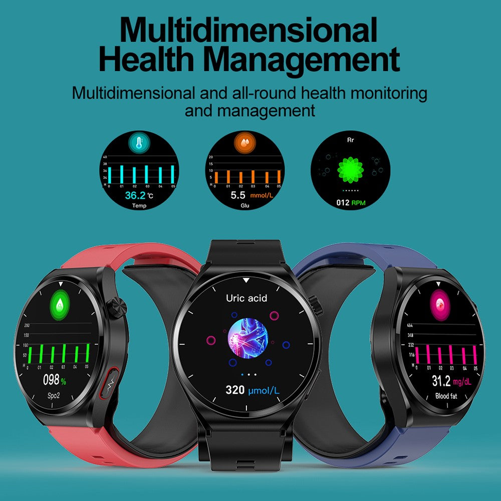 S22 Smart Watch Air Pump Type Blood Glucose Monitor Activity Fitness Tracker