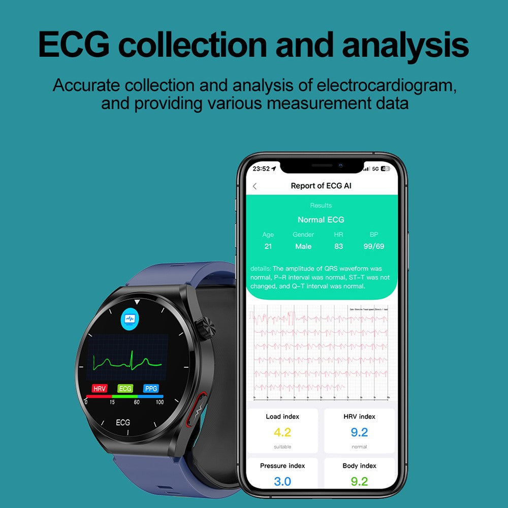 S22 Smart Watch Air Pump Type Blood Glucose Monitor Activity Fitness Tracker
