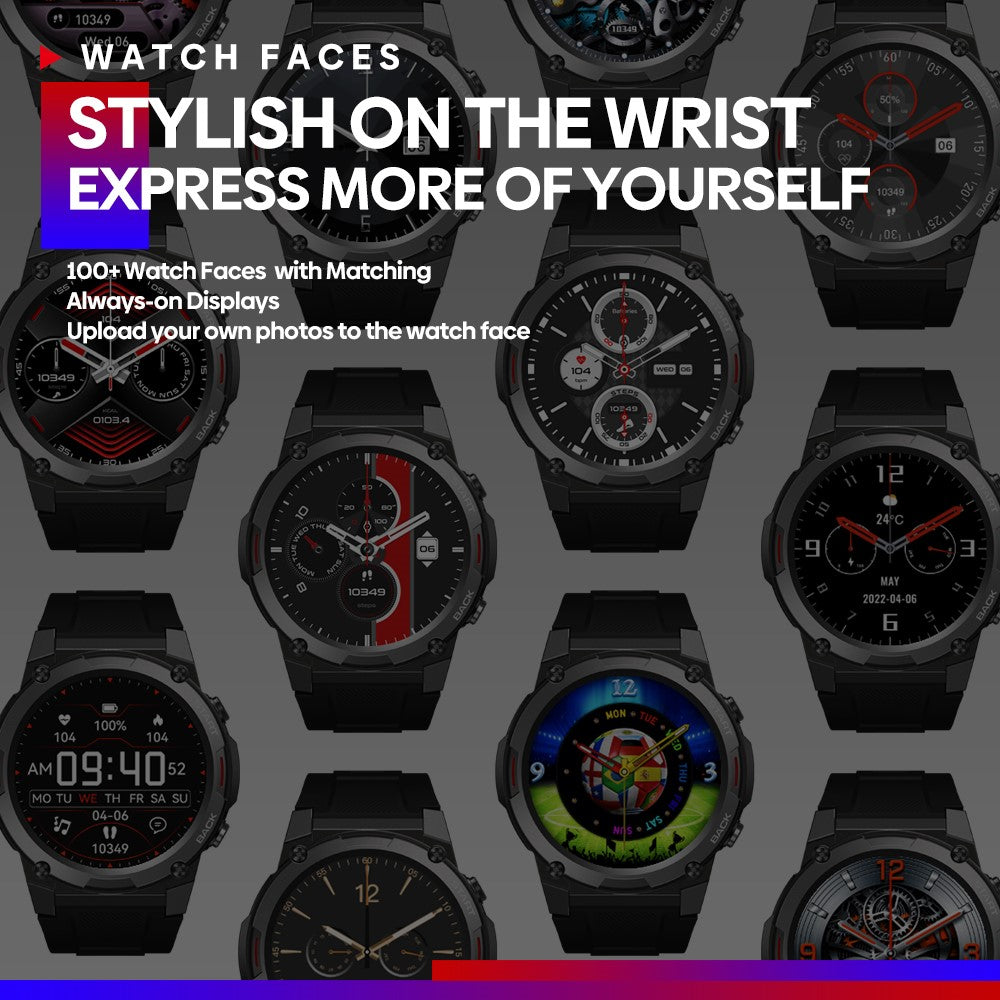 ZEBLAZE Vibe 7 Pro 1.43 Inch AMOLED Hi-Fi Phone Calls Military Grade Toughness Smart Watch