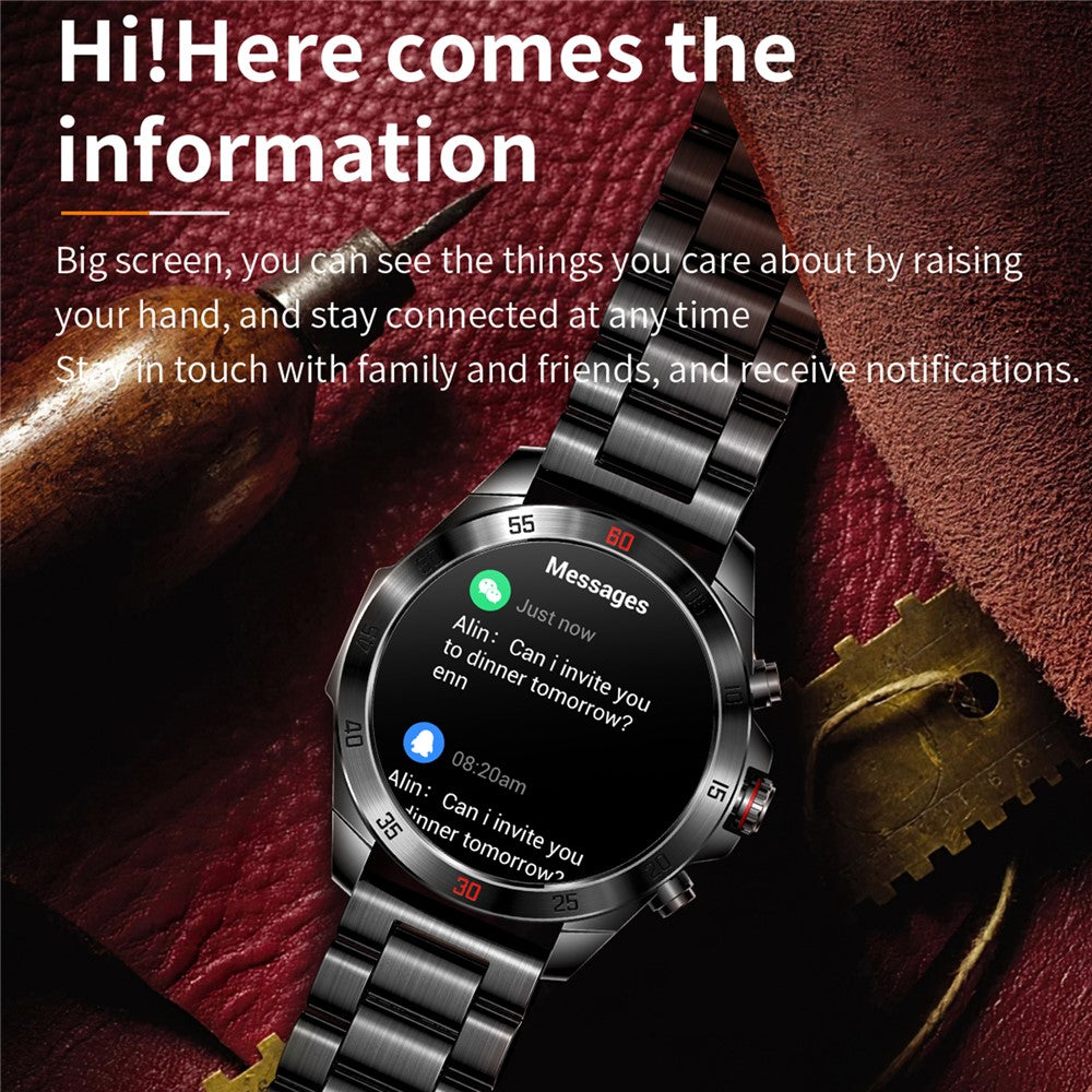 NX1 Pro Luxury Metal Business Smart Watch Health Monitoring Bluetooth-Compatible Calling Waterproof Sports Watch
