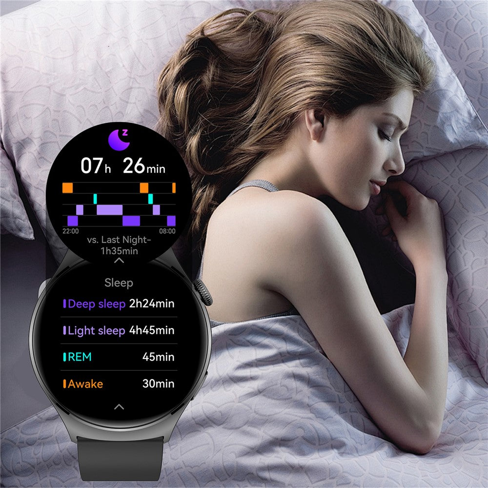 QX10 1.43" AMOLED Display Bluetooth-compatible Calling Health Monitoring Smart Watch