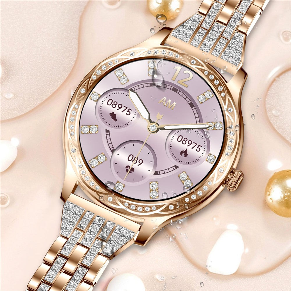 AK60 Steel Strap + Silicone Strap Women Smart Watch Health Monitoring Bluetooth-compatible Calling Smart Bracelet