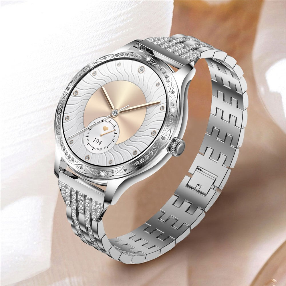AK60 Steel Strap + Silicone Strap Women Smart Watch Health Monitoring Bluetooth-compatible Calling Smart Bracelet